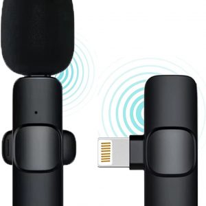 (2022 Upgrade) Bentifar Wireless Lavalier Microphone for iPhone iPad Mini Mic for YouTube Facebook Live Stream TikTok Vlog Zoom Video Recording - Noise Reduction/No APP & Bluetooth Needed (Lightning)