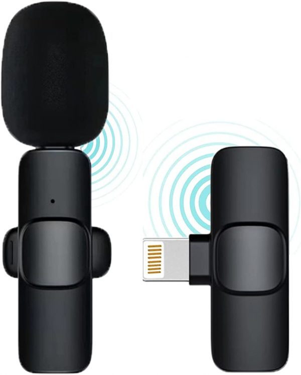 (2022 Upgrade) Bentifar Wireless Lavalier Microphone for iPhone iPad Mini Mic for YouTube Facebook Live Stream TikTok Vlog Zoom Video Recording - Noise Reduction/No APP & Bluetooth Needed (Lightning)