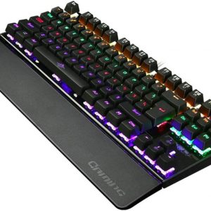 K28 Backlit Gaming Mechanical Keyboard Colorful Led Usb Wired Game Keyboard, Black, K-28 - Image 3