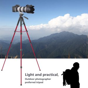 Neewer Portable 70 inches/177 centimeters Aluminium Alloy Camera Tripod Monopod with 3-Way Swivel Pan Head,Bag for DSLR Camera,DV Video Camcorder,Load up to 8.8 pounds/4 kilograms Red(SAB264) - Image 2
