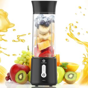 XVersion Mini 500ml Portable Personal Blender High Speed Smoothie Maker Mixer Shakes Juicer Machine - Black