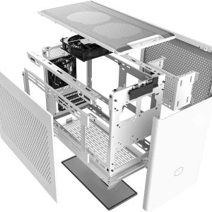Cooler Master MasterBox NR200 Mini ITX Computer Case - Compact SGCC Steel Chassis, Multiple Cooling Options, Tool-Free 360 Degree Accessibility - White - Image 3